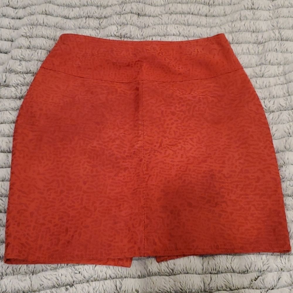 Vintage Winlet red leather skirt size 11/12